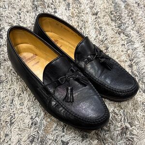 Allen Edmonds Urbino Black Tassel Loafers for Men sz 10 made in Italy